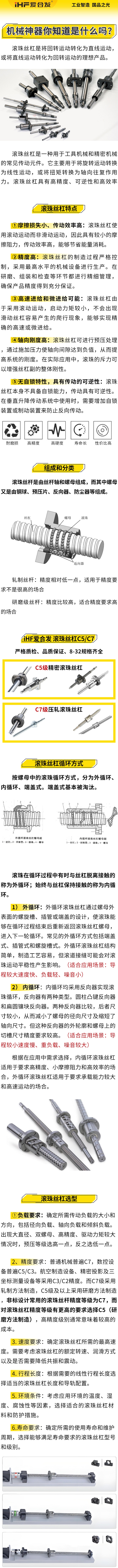 愛合發(fā)：機械神器，滾珠絲杠特點